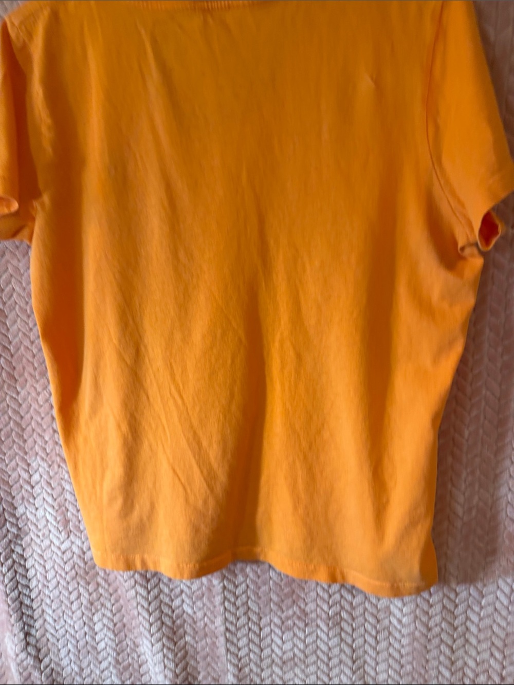 Polo by Ralph Lauren Bright Orange V-Neck Tee with Navy Pony - Picture 4 of 4